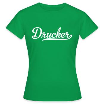 Drucker - Frauen T-Shirt - Kelly Green - Vorne - AI Model Female 172 dark (172cm)