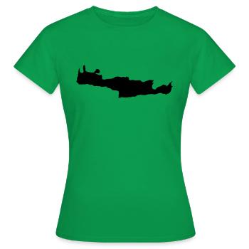 Crète - T-shirt Femme - vert - Devant - AI Model Female 172 dark (172cm)