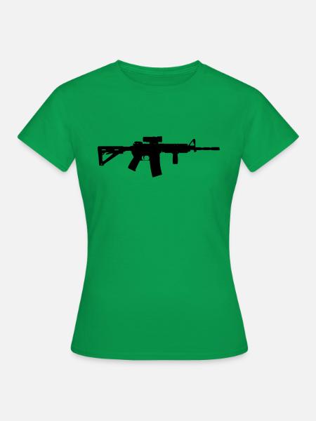 ar15 rifle m4 tactical - Frauen T-Shirt - Kelly Green