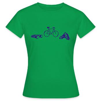 triathlet - Frauen T-Shirt - Kelly Green - Vorne - AI Model Female 172 dark (172cm)