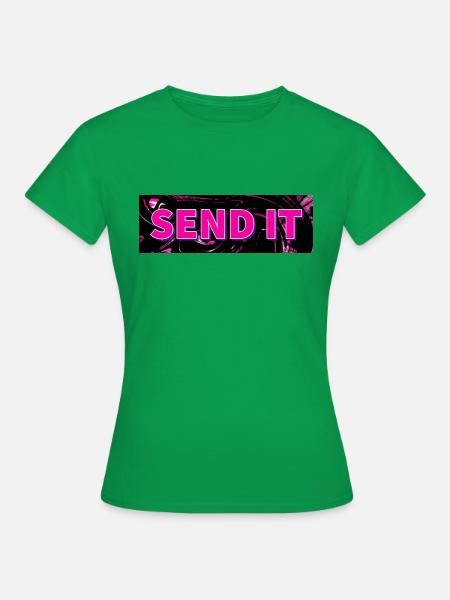 SEND IT Boxlogo - Frauen T-Shirt - Kelly Green