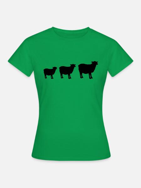sheep family - Frauen T-Shirt - Kelly Green