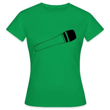 Mikrofon - Frauen T-Shirt - Kelly Green - Vorne - AI Model Female 172 dark (172cm)