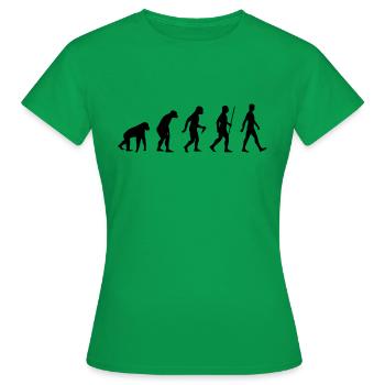 evolution - Women's T-Shirt - kelly green - Front - AI Model Female 172 dark (172cm)