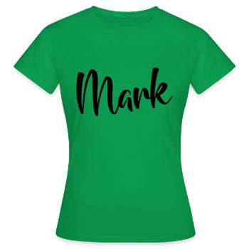 Name - Mark - Frauen T-Shirt - Kelly Green - Vorne - AI Model Female 172 dark (172cm)