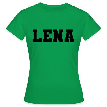 Nom - Lena - T-shirt Femme - vert - Devant - AI Model Female 172 dark (172cm)