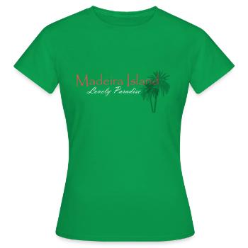 madeira island rot u weiss png - Frauen T-Shirt - Kelly Green - Vorne - AI Model Female 172 dark (172cm)