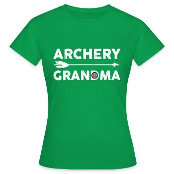 Matching Family Archery Grandma Arrow Target - Frauen T-Shirt - Kelly Green - Vorne - AI Model Female 172 dark (172cm)