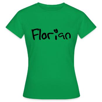 florian - Frauen T-Shirt - Kelly Green - Vorne - AI Model Female 172 dark (172cm)