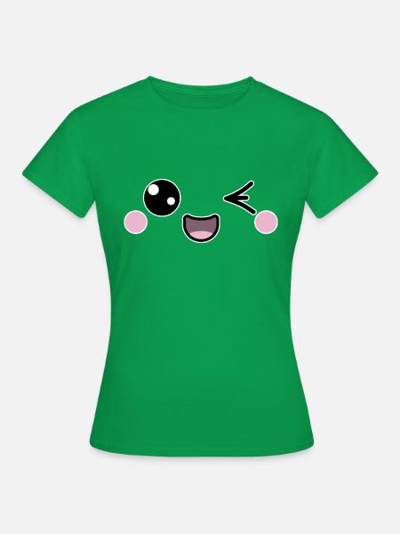 Zwinker Smiley - Frauen T-Shirt - Kelly Green