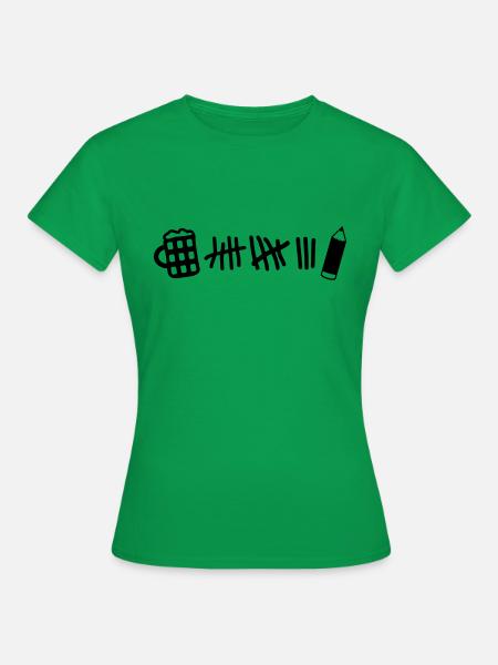 Striche - Bier Stift - Frauen T-Shirt - Kelly Green