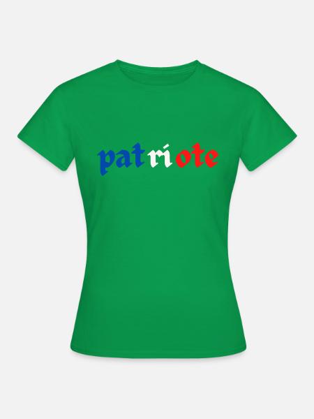 fier d être patriote - T-shirt Femme - vert