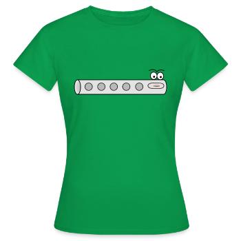 Comic figure flute - Women's T-Shirt - kelly green - Front - AI Model Female 172 dark (172cm)