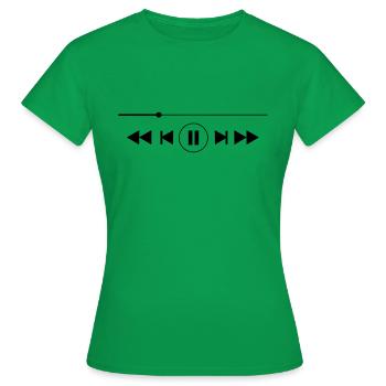 Music - Women's T-Shirt - kelly green - Front - AI Model Female 172 dark (172cm)