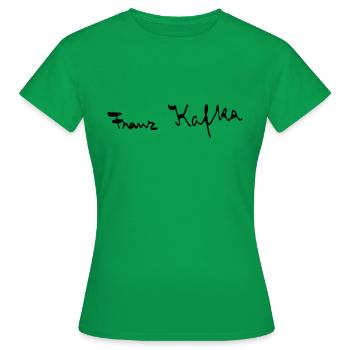 Franz Kafka signature - T-shirt Femme - vert - Devant - AI Model Female 172 dark (172cm)