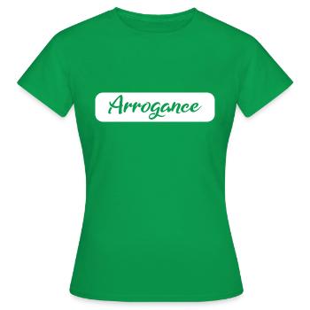 Arrogance Gift white - Women's T-Shirt - kelly green - Front - AI Model Female 172 dark (172cm)