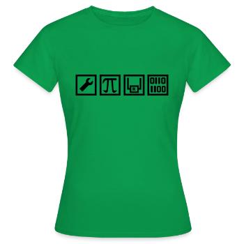 technicien - T-shirt Femme - vert - Devant - AI Model Female 172 dark (172cm)
