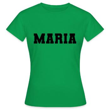 Nom - Maria - T-shirt Femme - vert - Devant - AI Model Female 172 dark (172cm)