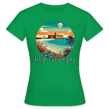 Forteresse de plage de Dry Tortugas Florida - T-shirt Femme - vert - Devant - AI Model Female 172 dark (172cm)