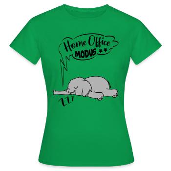 Home Office Mode Elephant Ingnorant No Nö Chef - Women's T-Shirt - kelly green - Front - AI Model Female 172 dark (172cm)