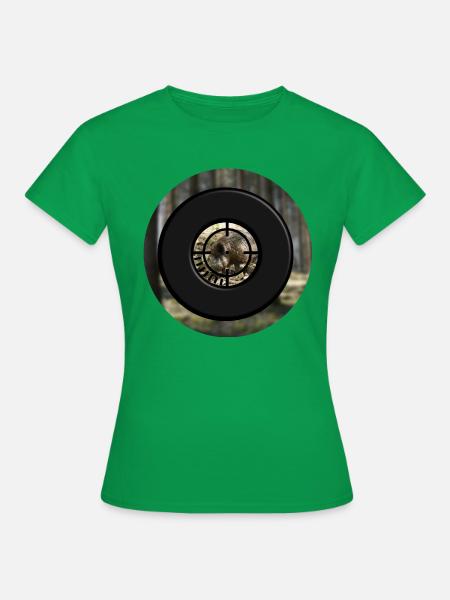 Ein Keiler durch das Zielfernrohr - Frauen T-Shirt - Kelly Green