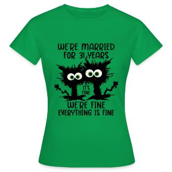 31 Years Married Linden Wedding Gift - Women's T-Shirt - kelly green - Front - AI Model Female 172 dark (172cm)