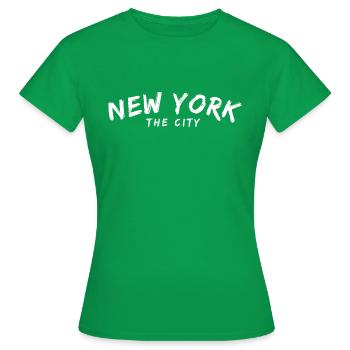 New York - The City - Women's T-Shirt - kelly green - Front - AI Model Female 172 dark (172cm)