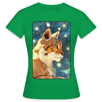 Luchs im Profil - Frauen T-Shirt - Kelly Green - Vorne - AI Model Female 172 dark (172cm)