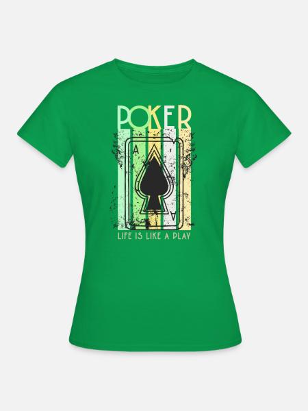 Poker Player Design - Frauen T-Shirt - Kelly Green
