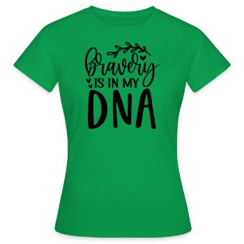 La bravoure est dans mon ADN - T-shirt Femme - vert - Devant - AI Model Female 172 dark (172cm)