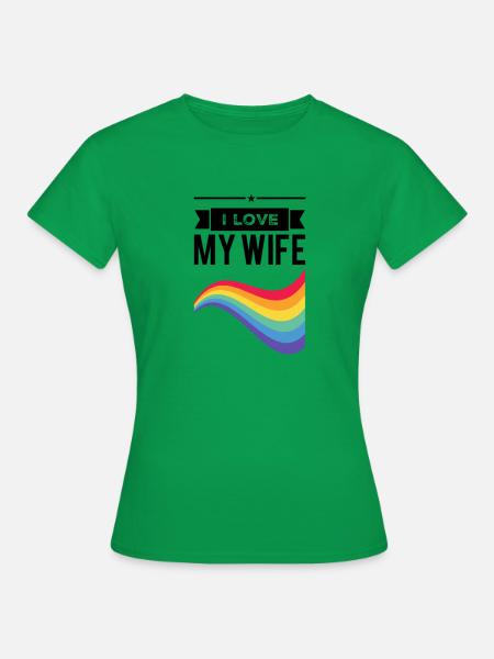 ich liebe meine Frau - Frauen T-Shirt - Kelly Green