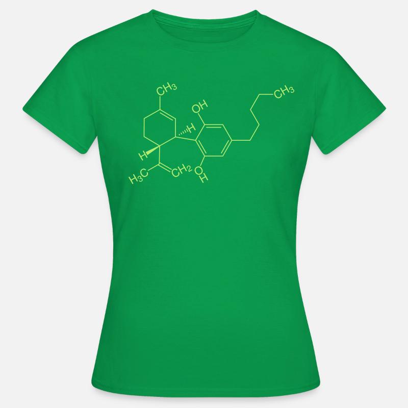 CBD Structural Formula - Women's T-Shirt - kelly green