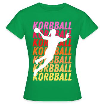 Korbball farbig - Frauen T-Shirt - Kelly Green - Vorne - AI Model Female 172 dark (172cm)