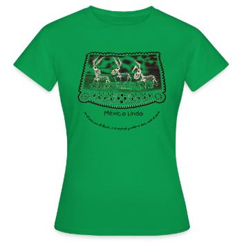 Mexico Lindo - Liebliches Mexiko - Frauen T-Shirt - Kelly Green - Vorne - AI Model Female 172 dark (172cm)