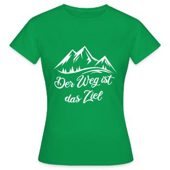 Der Weg ist das Ziel - Frauen T-Shirt - Kelly Green - Vorne - AI Model Female 172 dark (172cm)
