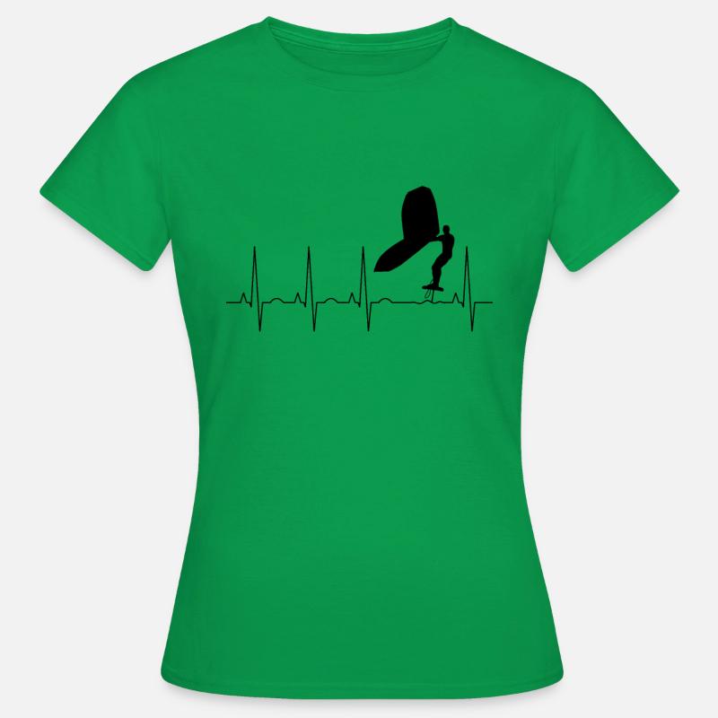 Wingfoiler Pulse Frequency - Women's T-Shirt - kelly green