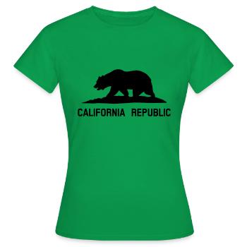 California - Frauen T-Shirt - Kelly Green - Vorne - AI Model Female 172 dark (172cm)