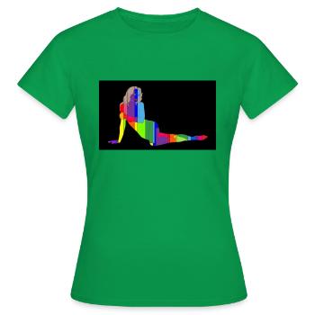 Femme sensuelle chromatique 1 - T-shirt Femme - vert - Devant - AI Model Female 172 dark (172cm)