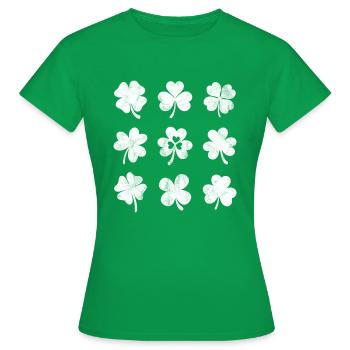 Trèfles - T-shirt Femme - vert - Devant - AI Model Female 172 dark (172cm)
