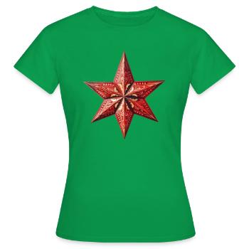 Poinsettia - Women's T-Shirt - kelly green - Front - AI Model Female 172 dark (172cm)