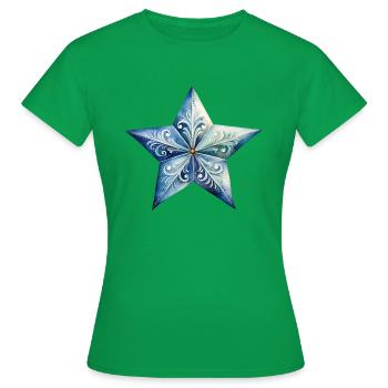Poinsettia - Women's T-Shirt - kelly green - Front - AI Model Female 172 dark (172cm)
