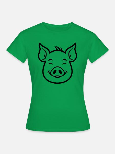 Schwein Schweinchen - Frauen T-Shirt - Kelly Green