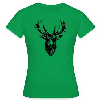 Reh Rehkitz Rehbock - Frauen T-Shirt - Kelly Green - Vorne - AI Model Female 172 dark (172cm)