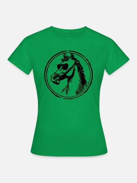 Pferd Pferde Pferdekopf - Frauen T-Shirt - Kelly Green