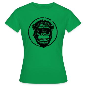 Affe Affengesicht - Frauen T-Shirt - Kelly Green - Vorne - AI Model Female 172 dark (172cm)