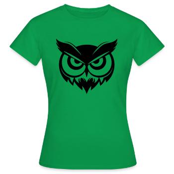 hibou hibou hibou oiseau - T-shirt Femme - vert - Devant - AI Model Female 172 dark (172cm)