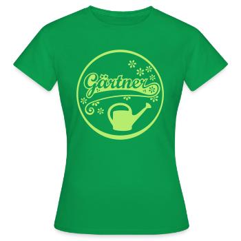 Gärtner Gartenarbeit Gärtnerei gärtnern gärtner - Frauen T-Shirt - Kelly Green - Vorne - AI Model Female 172 dark (172cm)