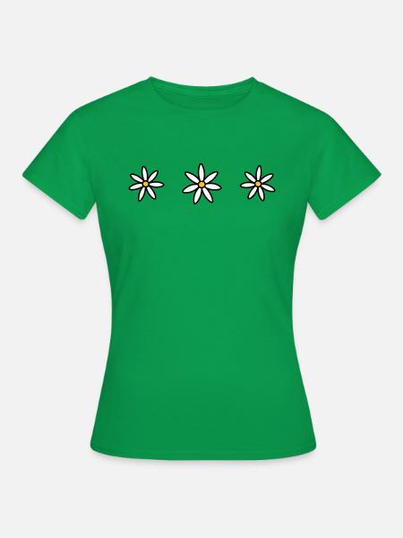 Three daisies - Women's T-Shirt - kelly green