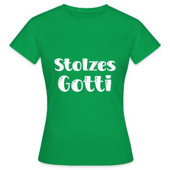 Stolzes Gotti Bestes Gotti Patentante Schweiz - Frauen T-Shirt - Kelly Green - Vorne - AI Model Female 172 dark (172cm)