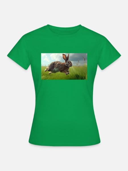Jumping Rabbit - Frauen T-Shirt - Kelly Green